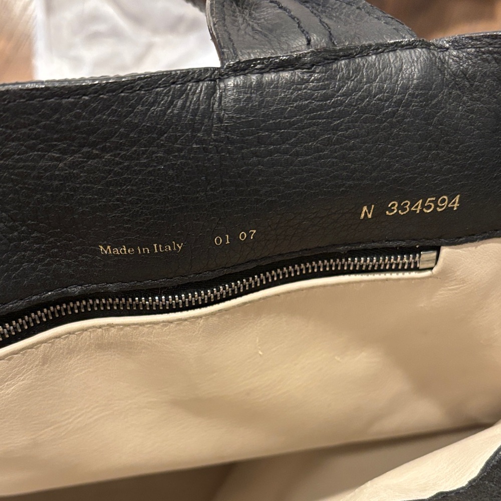 Valextra Elegant Black Leather Tote Bag Made in Italy Beautiful - Picture 11 of 14